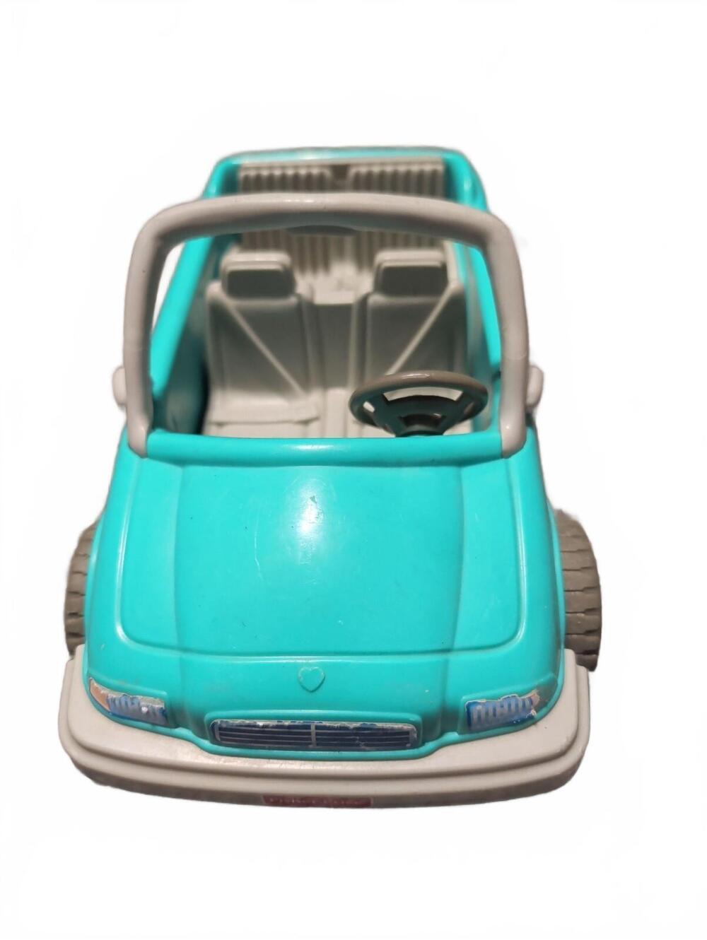 1997 Fisher-Price Toy Convertible Car in Turquoise and Gray
